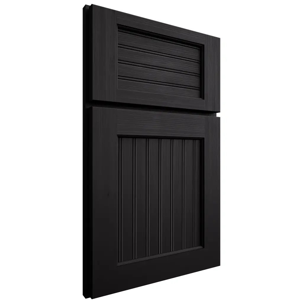 Shiloh Cabinetry Full Overlay Beaded Century White Oak Quarter Sawn Espresso Door