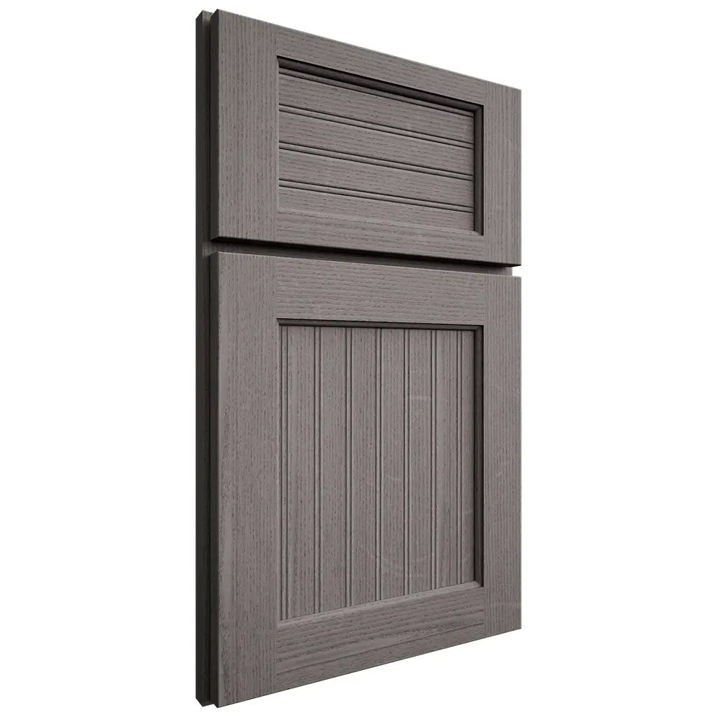 Shiloh Cabinetry Full Overlay Beaded Century White Oak Quarter Sawn Flagstone Door