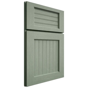 Shiloh Cabinetry Full Overlay Beaded Century White Oak Quarter Sawn Moss Door