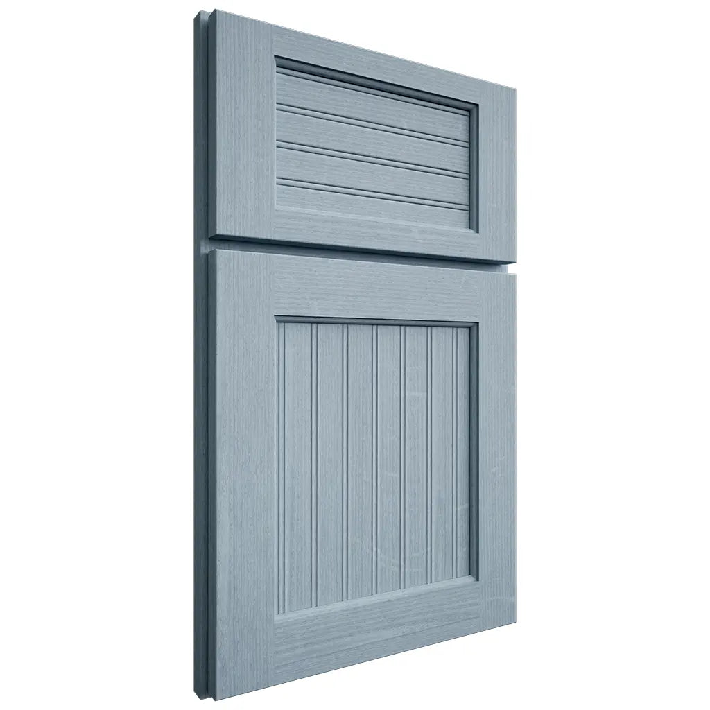 Shiloh Cabinetry Full Overlay Beaded Century White Oak Quarter Sawn Sky Door