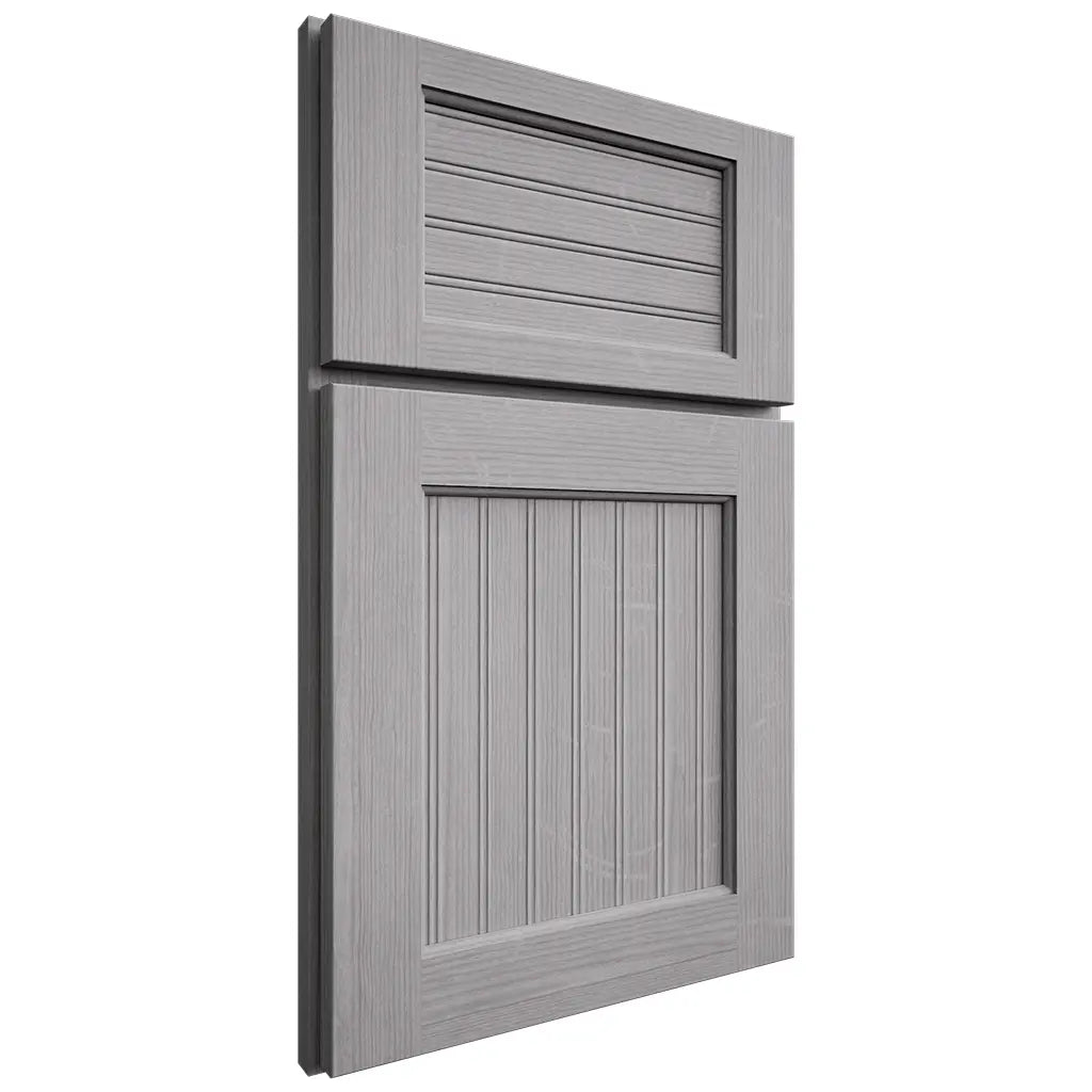 Shiloh Cabinetry Full Overlay Beaded Century White Oak Quarter Sawn Stratus Door