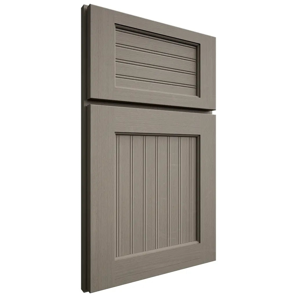 Shiloh Cabinetry Full Overlay Beaded Century White Oak Quarter Sawn Thyme Door