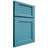 Shiloh Cabinetry Full Overlay Beaded Century White Oak Rift Cut Aqua Door