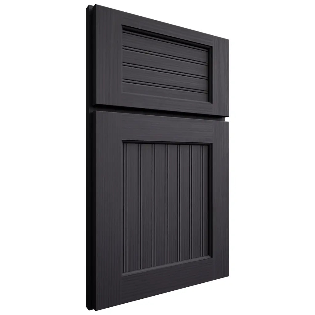 Shiloh Cabinetry Full Overlay Beaded Century White Oak Rift Cut Harbor Door