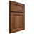 Shiloh Cabinetry Full Overlay Bradford Hickory Plain Cut Burnt Sugar Door