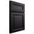 Shiloh Cabinetry Full Overlay Bradford Paintable Black Door