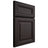 Shiloh Cabinetry Full Overlay Bradford Poplar Plain Cut Carbon Door