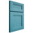 Shiloh Cabinetry Full Overlay Bristol Alder Plain Cut Aqua Door