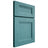 Shiloh Cabinetry Full Overlay Bristol Red Oak Plain Cut Aqua Door