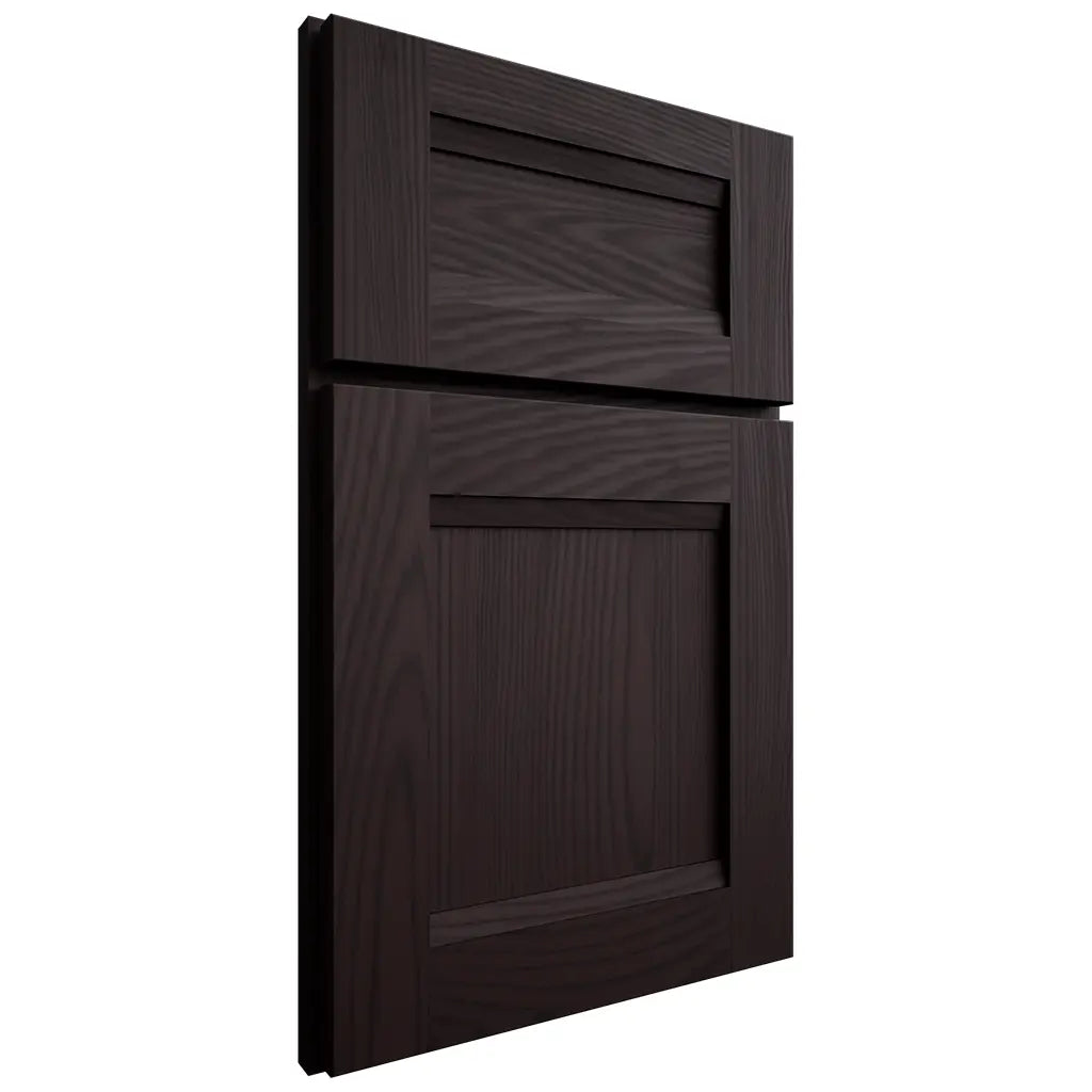 Shiloh Cabinetry Full Overlay Bristol Red Oak Plain Cut Espresso Door