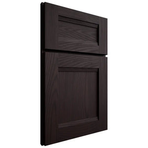 Shiloh Cabinetry Full Overlay Bristol Red Oak Plain Cut Espresso Door
