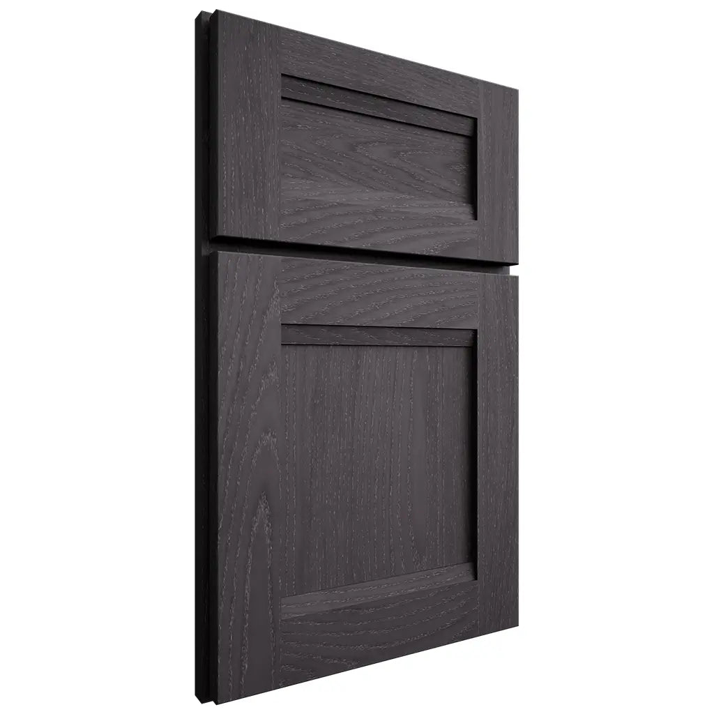 Shiloh Cabinetry Full Overlay Bristol Red Oak Plain Cut Harbor Door
