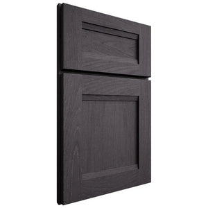 Shiloh Cabinetry Full Overlay Bristol Red Oak Plain Cut Harbor Door