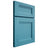 Shiloh Cabinetry Full Overlay Bristol White Oak Plain Cut Aqua Door
