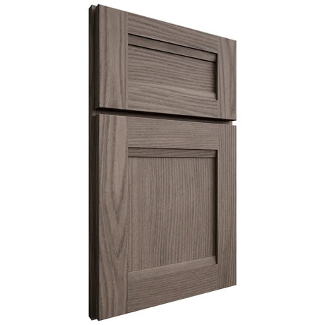 Shiloh Cabinetry Full Overlay Bristol White Oak Plain Cut Clay Door