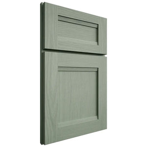 Shiloh Cabinetry Full Overlay Bristol White Oak Plain Cut Moss Door
