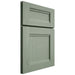 Shiloh Cabinetry Full Overlay Bristol White Oak Plain Cut Moss Door