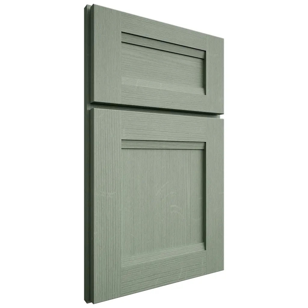 Shiloh Cabinetry Full Overlay Bristol White Oak Quarter Sawn Moss Door