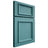 Shiloh Cabinetry Full Overlay Charleston Red Oak Plain Cut Aqua Door
