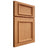 Shiloh Cabinetry Full Overlay Charleston Red Oak Plain Cut Medium Door