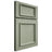 Shiloh Cabinetry Full Overlay Charleston Red Oak Plain Cut Moss Door