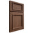 Shiloh Cabinetry Full Overlay Charleston Walnut Plain Cut Natural Door