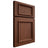 Shiloh Cabinetry Full Overlay Charleston Walnut Plain Cut Rye Door