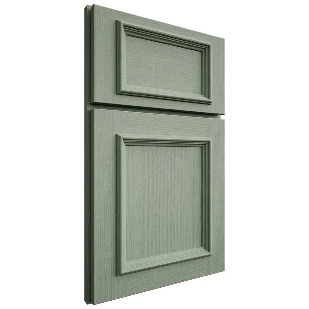Shiloh Cabinetry Full Overlay Charleston White Oak Quarter Sawn Moss Door