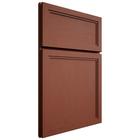 Shiloh Cabinetry Full Overlay Concord Maple Plain Cut Cayenne Door