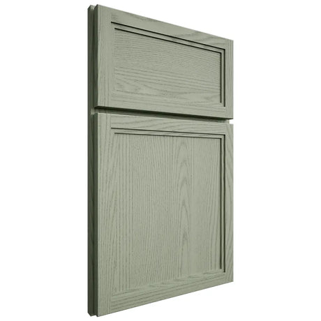 Shiloh Cabinetry Full Overlay Concord Red Oak Plain Cut Moss Door