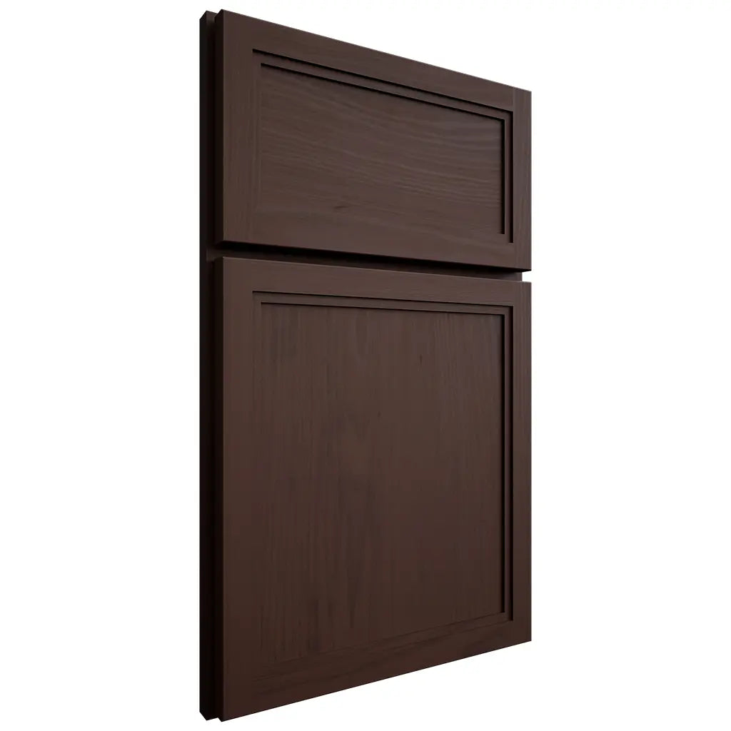 Shiloh Cabinetry Full Overlay Concord Walnut Plain Cut Bison Door