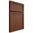 Shiloh Cabinetry Full Overlay Concord Walnut Plain Cut Rye Door