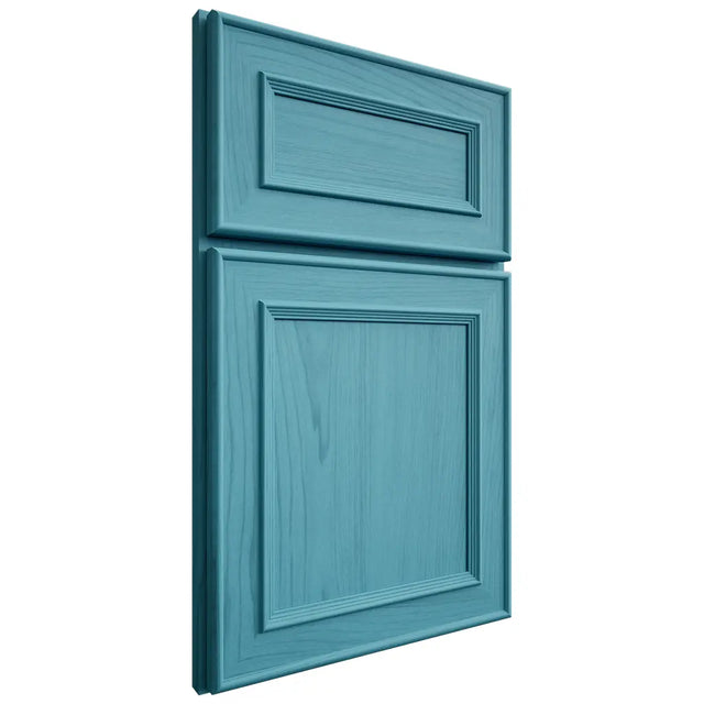 Shiloh Cabinetry Full Overlay Dalton Alder Plain Cut Aqua Door