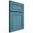 Shiloh Cabinetry Full Overlay Dalton Hickory Plain Cut Aqua Door