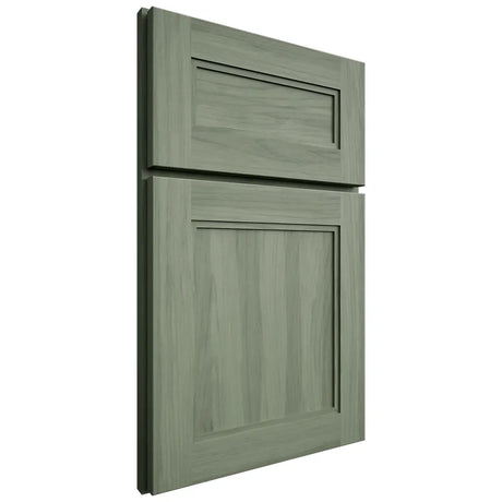 Shiloh Cabinetry Full Overlay Dalton Hickory Plain Cut Moss Door