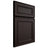 Shiloh Cabinetry Full Overlay Dalton Maple Plain Cut Espresso Door