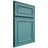 Shiloh Cabinetry Full Overlay Dalton Red Oak Plain Cut Aqua Door