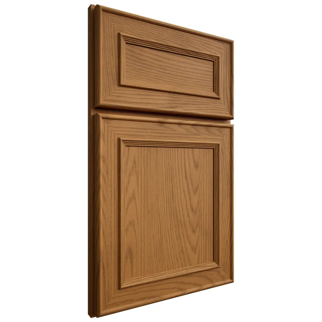 Shiloh Cabinetry Full Overlay Dalton Red Oak Plain Cut Autumn Door