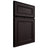 Shiloh Cabinetry Full Overlay Dalton Red Oak Plain Cut Espresso Door