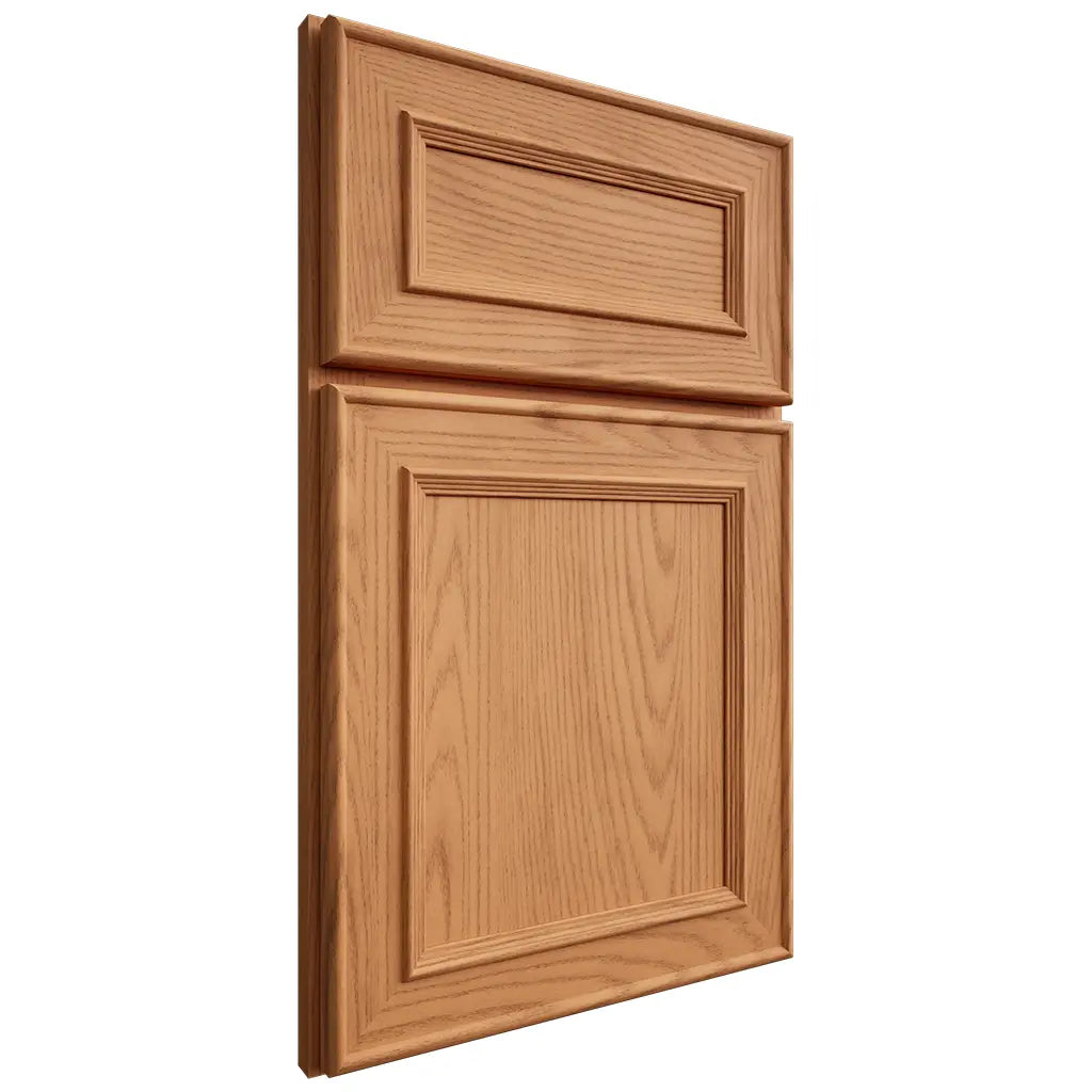 Shiloh Cabinetry Full Overlay Dalton Red Oak Plain Cut Medium Door