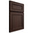 Shiloh Cabinetry Full Overlay Dalton Walnut Plain Cut Bison Door