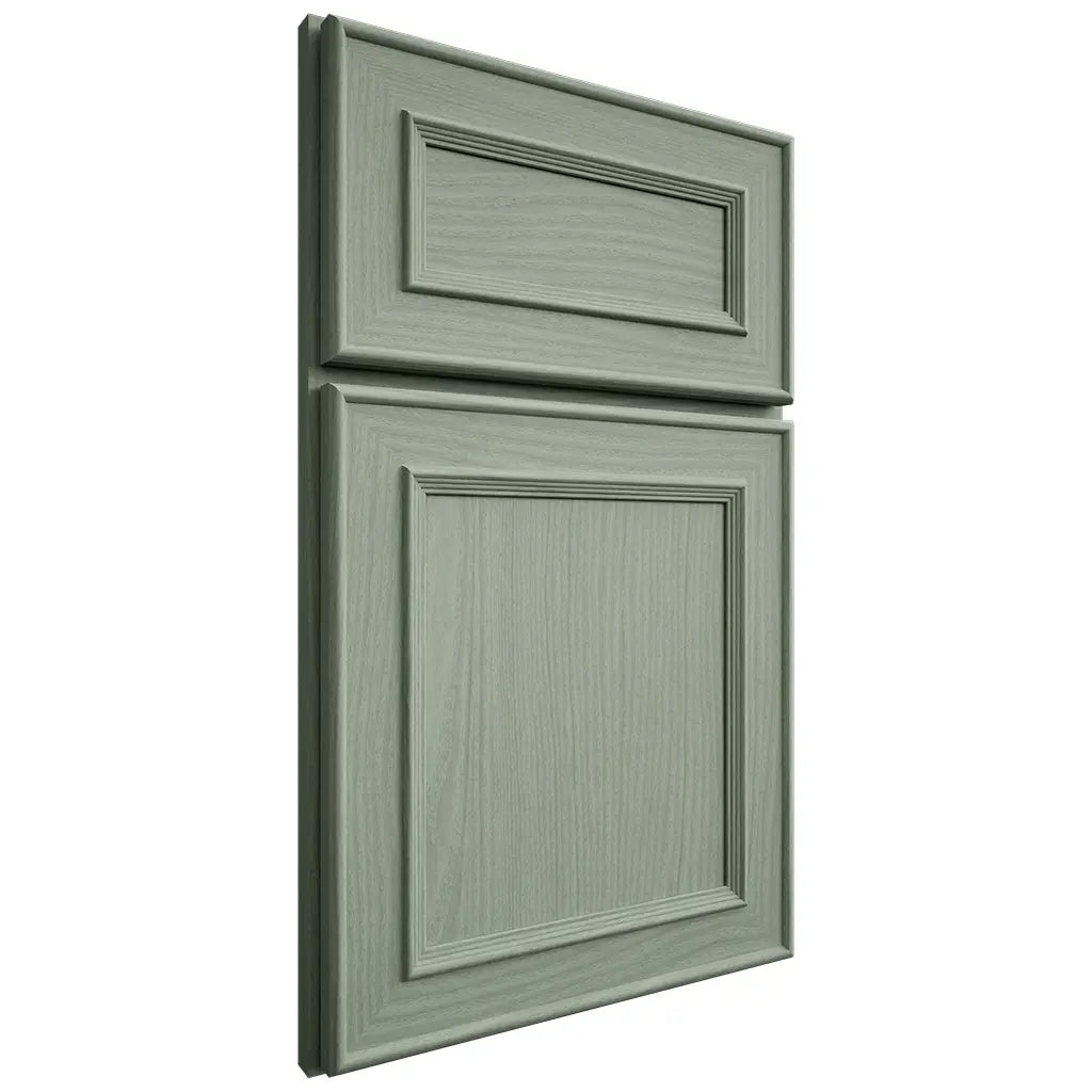 Shiloh Cabinetry Full Overlay Dalton White Oak Plain Cut Moss Door