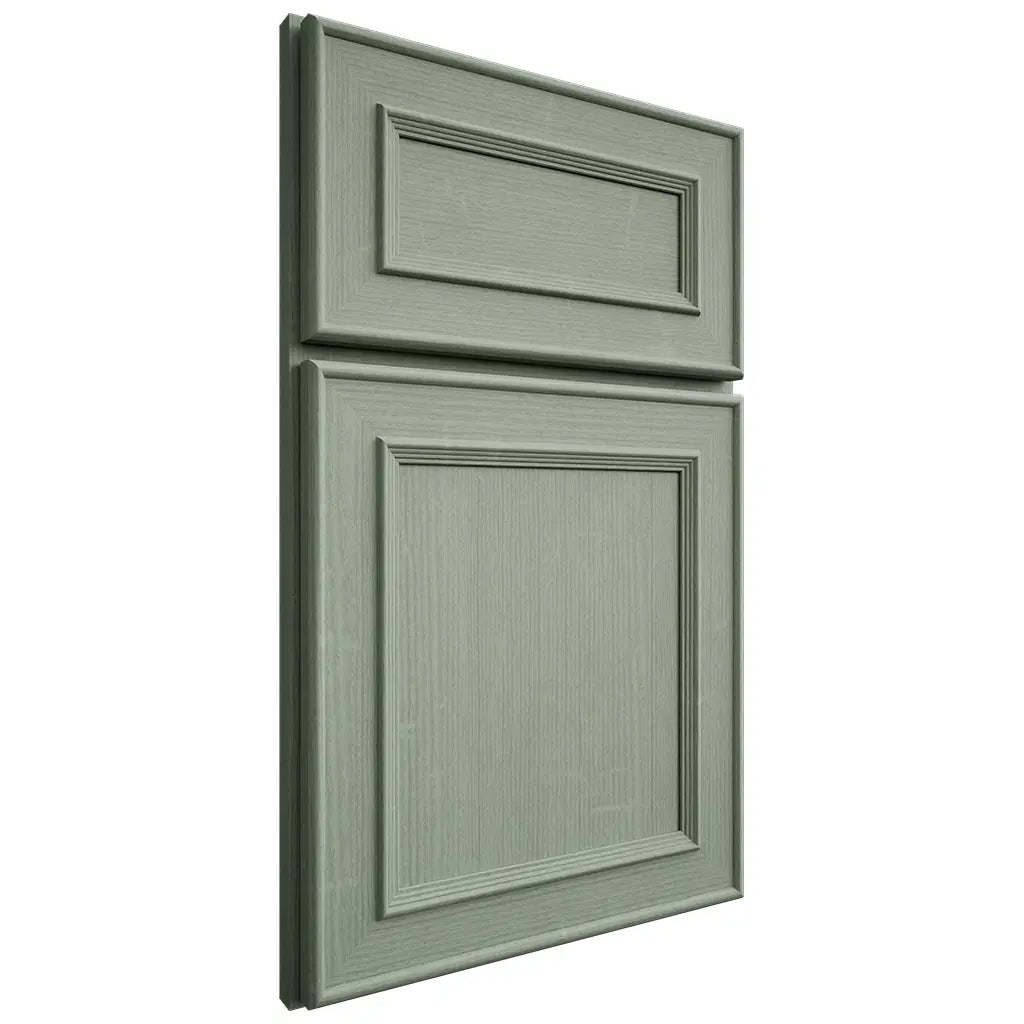 Shiloh Cabinetry Full Overlay Dalton White Oak Quarter Sawn Moss Door