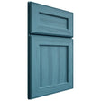 Shiloh Cabinetry Full Overlay Essex Hickory Plain Cut Aqua Door