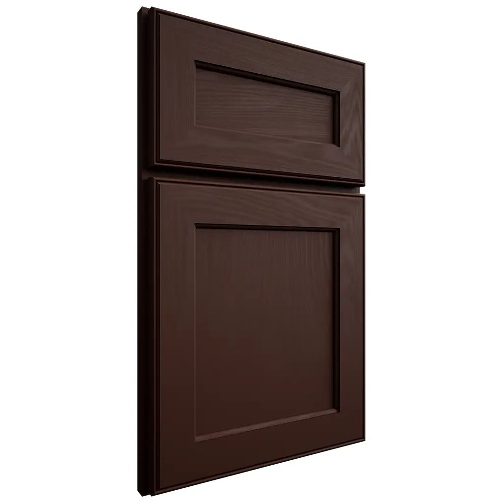 Shiloh Cabinetry Full Overlay Essex Maple Plain Cut Cocoa Door
