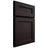 Shiloh Cabinetry Full Overlay Essex Red Oak Plain Cut Espresso Door