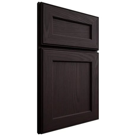 Shiloh Cabinetry Full Overlay Essex Red Oak Plain Cut Espresso Door