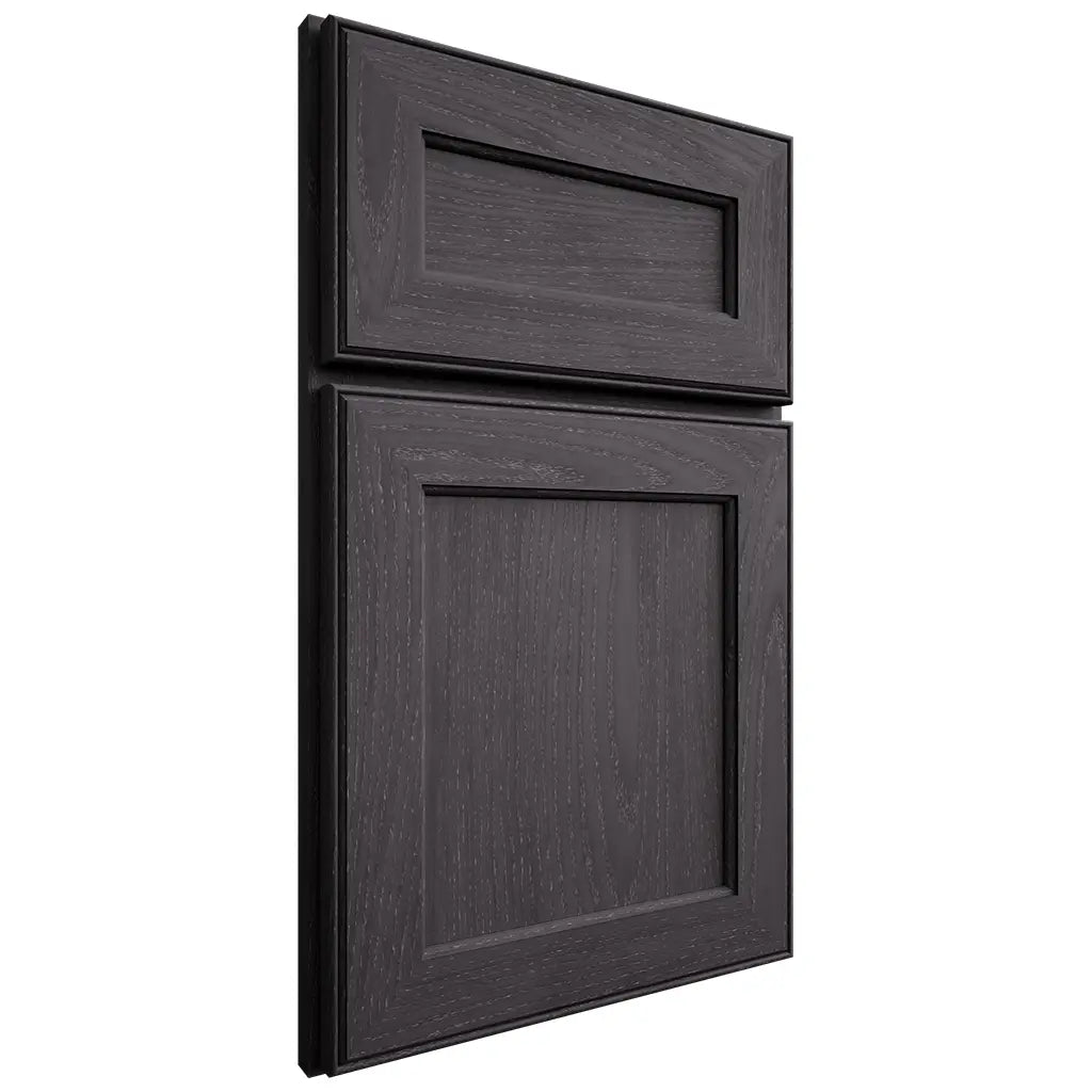 Shiloh Cabinetry Full Overlay Essex Red Oak Plain Cut Harbor Door