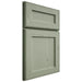 Shiloh Cabinetry Full Overlay Essex Red Oak Plain Cut Moss Door