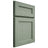 Shiloh Cabinetry Full Overlay Essex White Oak Plain Cut Moss Door